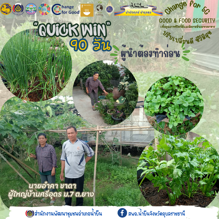 สพอ.น้ำยืนขับเคลื่อนแนวคิด “Change for 5G: ปรับเปลี่ยนดี ชีวีมีสุข (Good & Food Security)” ให้เกิดผลอย่างเป็นรูปธรรม จำเป็นต้องเริ่มต้นจาก “ผู้นำชุมชน” ซึ่งเป็นกลไกสำคัญในการสร้างความเชื่อมั่นและแรงบันดาลใจให้กับประชาชนในพื้นที่